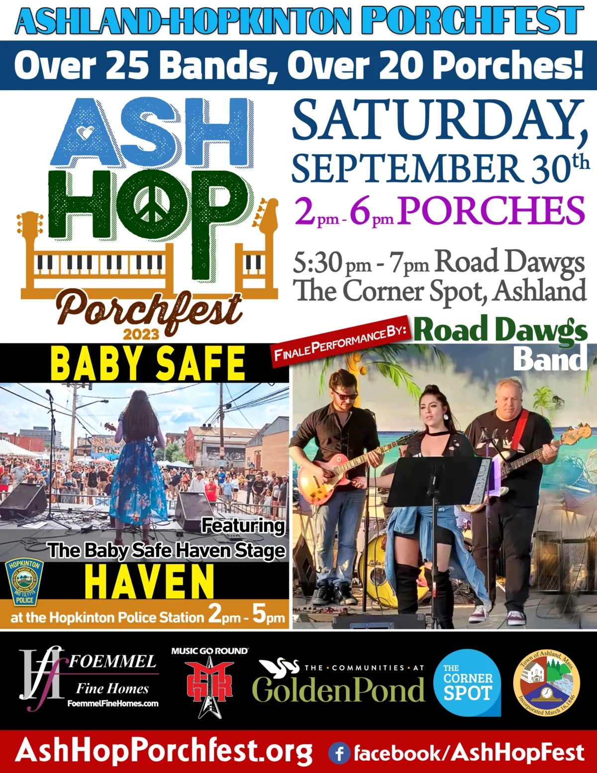 Ash Hop Porchfest Ashland-Hopkinton Music & Arts Fest Saturday September 30 2pm-6pm